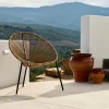 ACAPULCO Chaise Lounge Noir, Naturel