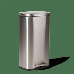 ADELE Poubelle à Pédale 30l Argent