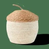 ALVIN Panier De Rangement Avec Couvercle Brun, Naturel