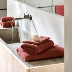 B-LUX Serviette De Bain Rouge