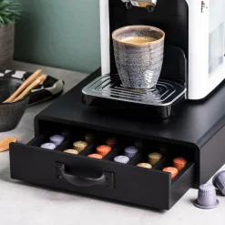 CAFE Boîte Tiroir Pour Capsules Café Noir