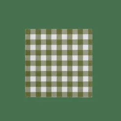 CHECK GREEN Set De 20 Serviettes Vert