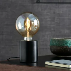 CILINDER Lampe De Table Noir