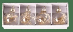 DRY FLOWER Porte-noms Set De 4 Transparent