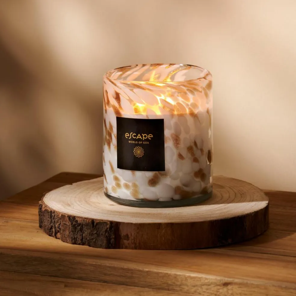 ESCAPE WORLD OF GOA Bougie Parfumée Blanc, Doré, Multicolore