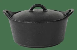 FERO Pot Allant Au Four Avec Couvercle 40 CL Noir