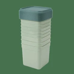 FREEZER Boîtes Congélation Set De 10 Menthe, Vert Foncé