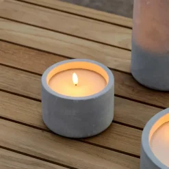 FUEGO Bougie Solaire LED Gris Clair