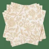 HENNA FLOWER Set De 20 Serviettes Rouge, Beige
