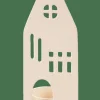 HOME Porte-bougie Chauffe-plat Blanc, Naturel