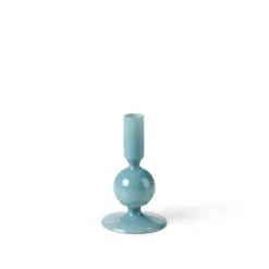 ISA Bougeoir Opale Bleue Bleu