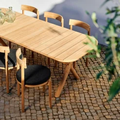 JULES Set De Jardin Avec Coussins De Chaise Noir