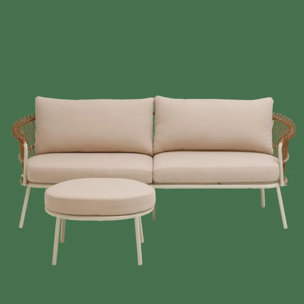 LARGOW Salon De Jardin Sable