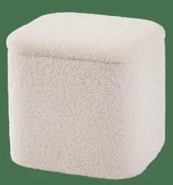 LIAM Pouf Avec Rangement Blanc