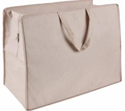 LINOLUX Boîte De Rangement Avec Fermeture éclair Beige