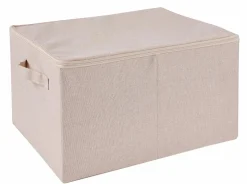 LINOLUX Sac De Rangement XL Avec Fermeture éclair Beige