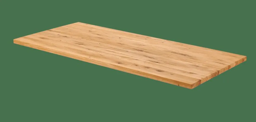 NEW OAK Table à Manger Avec Pieds U En Métal