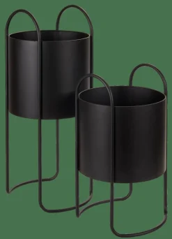 OLGA Pot De Fleurs Noir