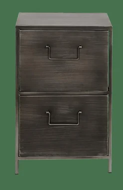 PHARMA Armoire à 2 Tiroirs Noir