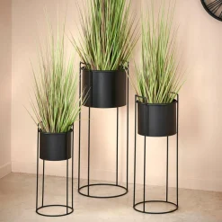 PLUTO Pot De Fleurs Noir