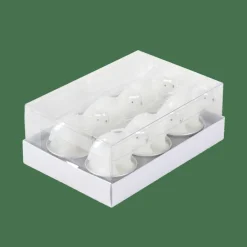 POLA 6 Bougies Chauffe-plat Ours Blanc Blanc