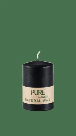 PURE Bougie Cylindrique Noir