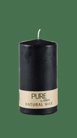 PURE Bougie Cylindrique Noir