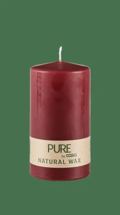 PURE Bougie Cylindrique Rouge Foncé