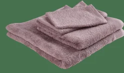 RECYCLE Gants De Toilette Set De 2 Mauve