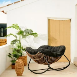 ROCKO Chaise à Bascule Noir