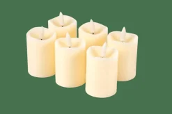 RUSTIC Bougies LED Set De 6 Ivoire