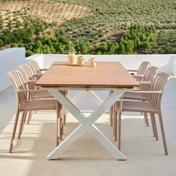TEAK LUXE Chaise Longue Naturel