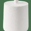 WHITE ELEGANCE Boîte à Coton Avec Couvercle Blanc