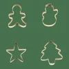 X-MAS GOLD Emporte-pièces Set De 4 Doré