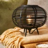 ZANZI Lampe De Table E27 Noir